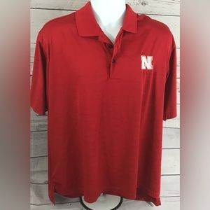 Nebraska Huskers Adidas Climalite Polo Men’s XL - Gently Worn